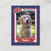 MVP Custom Huisdier Trading Kaarten Fun Dog Tradin Contactkaartje (Voorkant)