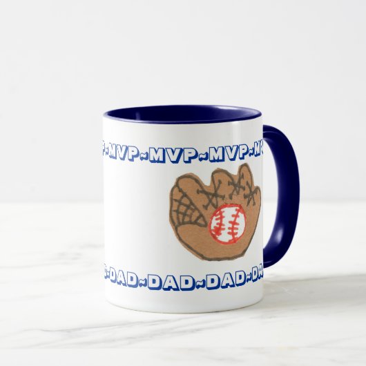 MVP DAD personalized Father's Day mug (Devant droit)