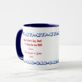 MVP DAD personalized Father's Day mug (Devant gauche)