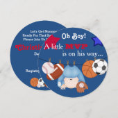 MVP de Primaire Uitnodiging van het Baby shower va (Voorkant / Achterkant)