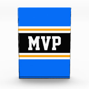 MVP Fun Athletic Helderblauw Zwart Wit Strepen Fotoblokken