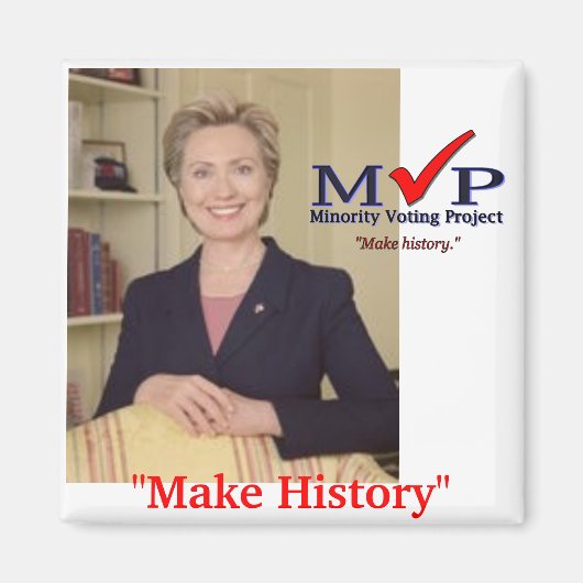 MVP Hillary Clinton magneet (Voorkant)