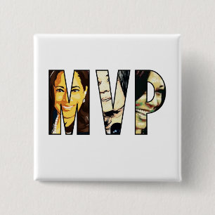 MVP Mevrouw Vice President Kamala Harris Vierkante Button 5,1 Cm