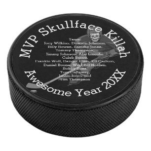 MVP personaliseert met Naam of Nickname & de Namen Hockey Puck
