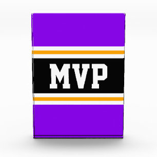 MVP Sportief Pret Paars Zwart Wit Oranje Strepen Fotoblokken