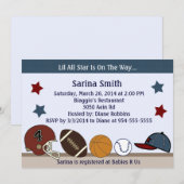 MVP/Sports2 Invitations Baby shower/fête d'anniver (Devant / Derrière)