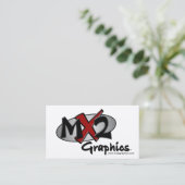 MX2 Graphics Company Logo Visitekaartje (Staand voorkant)