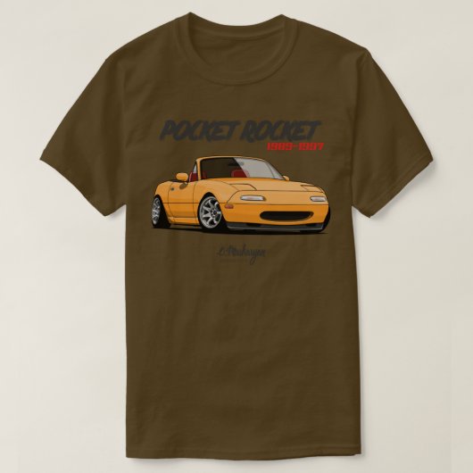 MX5 Miata geel T-shirt (Design voorkant)