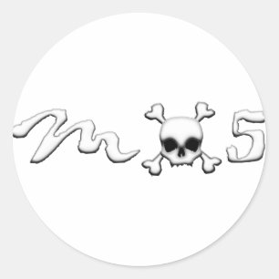 MX5 schedel Ronde Sticker