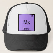 Mx - Marx Funny Element Chemistry Symbol T-Shirt Trucker Pet (Voorkant)