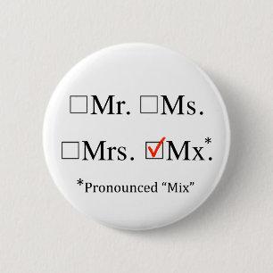 Mx. Nonbinary Prefix Button