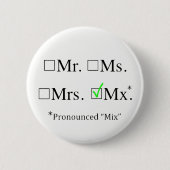 Mx. Nonbinary Prefix Button V2 (Voorkant)