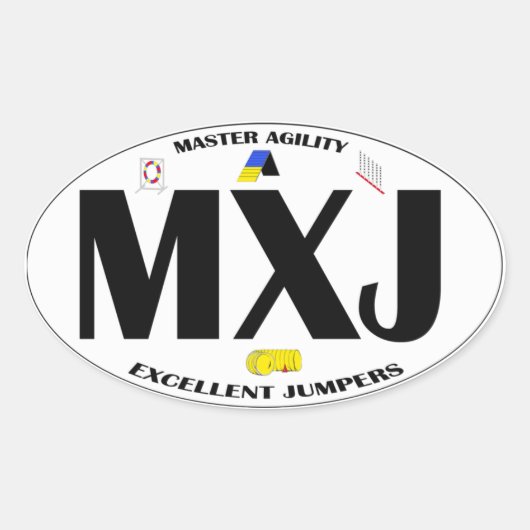 MXJ Dog Agility titre Sticker (Devant)
