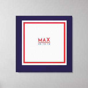 MX's Bar Mitzvah-teken in bordgeheugentoetsenbord Canvas Afdruk
