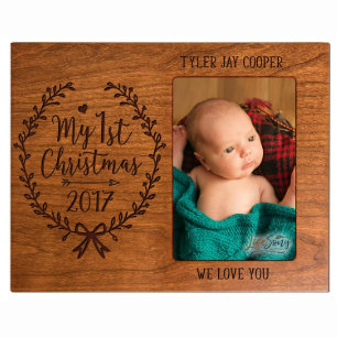 My 1st Christmas Keepsake Cherrywood Photo Frame