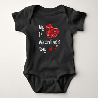 My 1st Valentine's Day Doodle Heart Romper