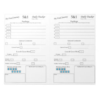 My 5 - 1 Food Tracker Notitieblok