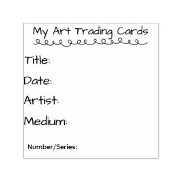 My Art Trading Cards Self Inking Rubber Stamp Zelfinktende Stempel