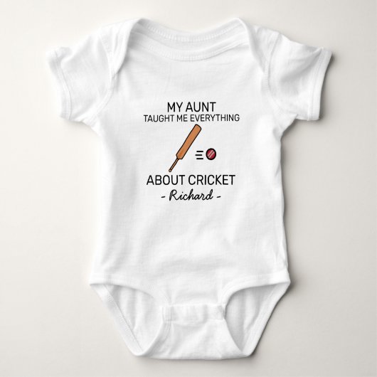 My Aunt Taught Me Everything About Cricket Romper (Voorkant)