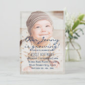 My Baby 1st Birthday - Simple invitation photo (Debout devant)
