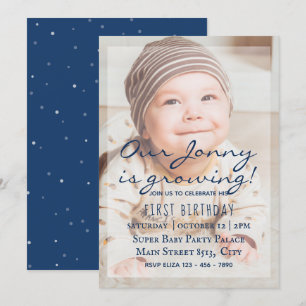 My Baby 1st Birthday - Simple invitation photo