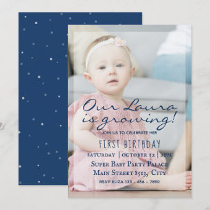 My Baby 1st Birthday - Simple invitation photo