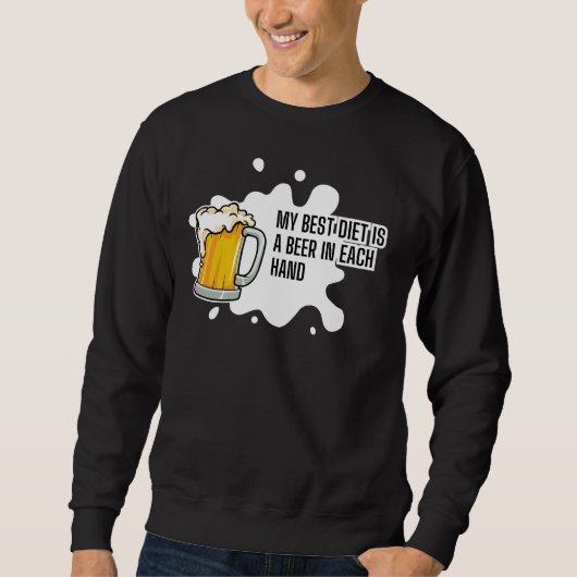 My Best Diet Is A Beer – Funny Drinking Gift Trui (Voorkant)