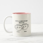 "My Best-Tea" Cute Personalized Best Friend Mug (Gauche)