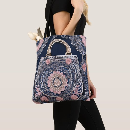 My Blue Purse AI-kunst Draagtas (Dichtbij)