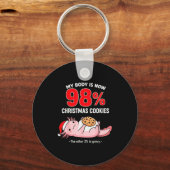 My Body Is 98% Christmas Cookies Funny Axolotl Paj Sleutelhanger (Voorkant)