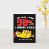 My Body Is 98% Christmas Cookies Funny Duck Pajama Kaart (Gele Bloem)