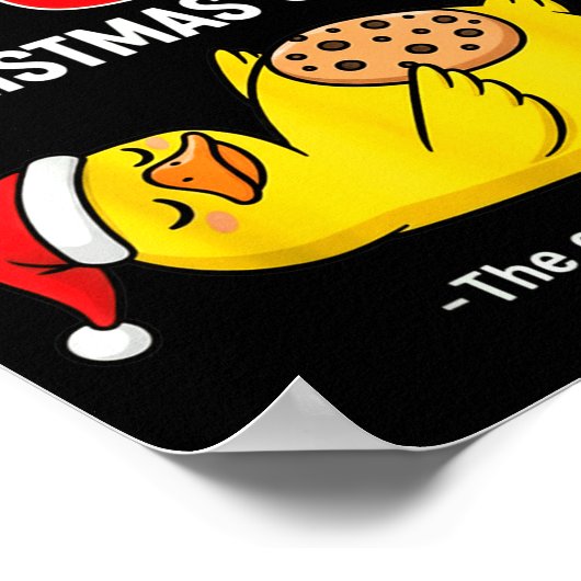 My Body Is 98% Christmas Cookies Funny Duck Pajama Poster (Hoek)