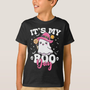 My Boo Day Schattige Halloween Verjaardag Ghost Bo T-shirt