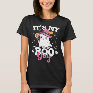 My Boo Day Schattige Halloween Verjaardag Ghost Bo T-shirt