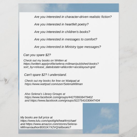 My Books Available  Flyer (Voorkant)