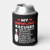 My Bowling Excuses, Funny Bowling Lovers Blikjeskoeler (Blikje Voorkant)