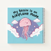 My Brain Airplane Mode Funny Jellyfish Brain Fog Notitieboek (Achterkant)