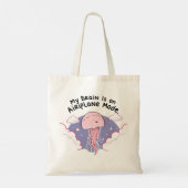 My Brain Airplane Mode Funny Jellyfish Brain Fog  Tote Bag (Achterkant)