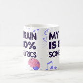 "My Brain Is 80% Song Lyrics" Graphic Koffiemok (Center)