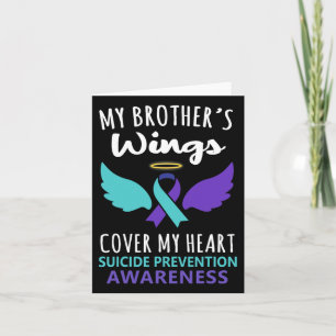 My Brother's Wings Hoesje Heart Suicide Awareness Kaart