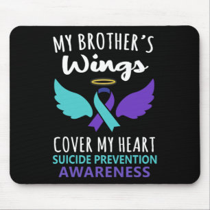 My Brother's Wings Hoesje Heart Suicide Awareness Muismat