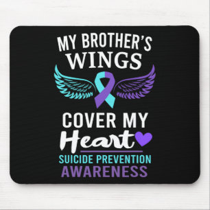 My Brother's Wings Hoesje Heart Suicide Awareness Muismat