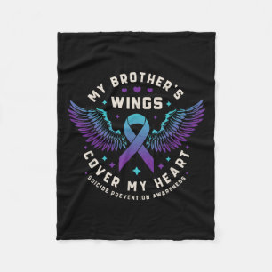 My Brothers Wings Hoesje My Heart Suicide Preventi Fleece Deken