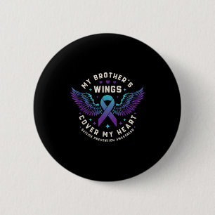 My Brothers Wings Hoesje My Heart Suicide Preventi Ronde Button 5,7 Cm