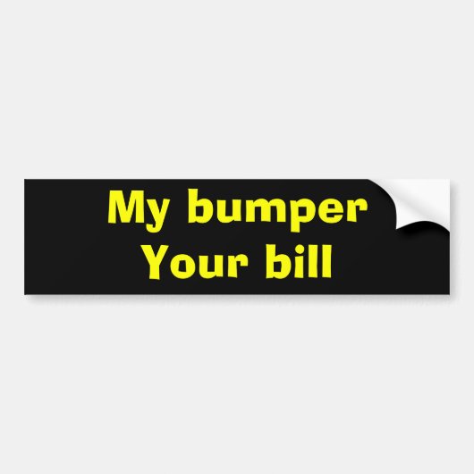 My bumper - Bumper Sticker (Voorkant)