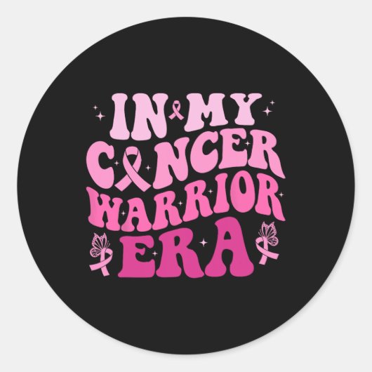 My Cancer Warrior Era Borstkanker bewustzijn vrouw Ronde Sticker (Voorkant)