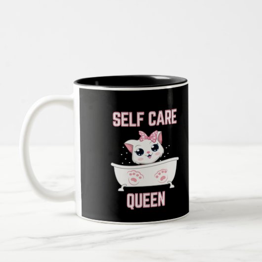 My Cat est une tasse de café Queen à deux tons pou (Gauche)