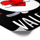 My Cat Is My Valentine Kitten Lover Heart Valentin Poster (Hoek)