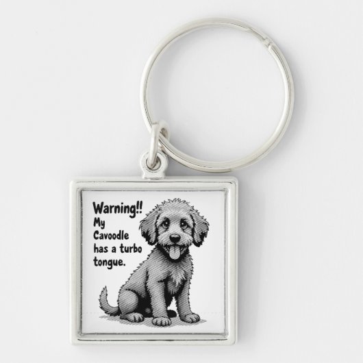 My Cavoodle Has A Turbo Tongue Sleutelhanger (Voorkant)