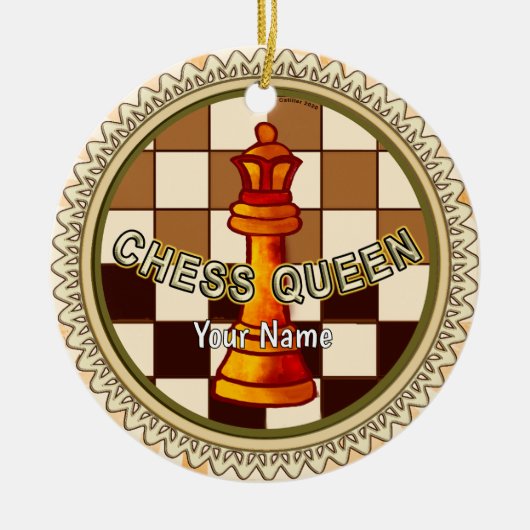 My Chess Queen Keramisch Ornament (Voorkant)
